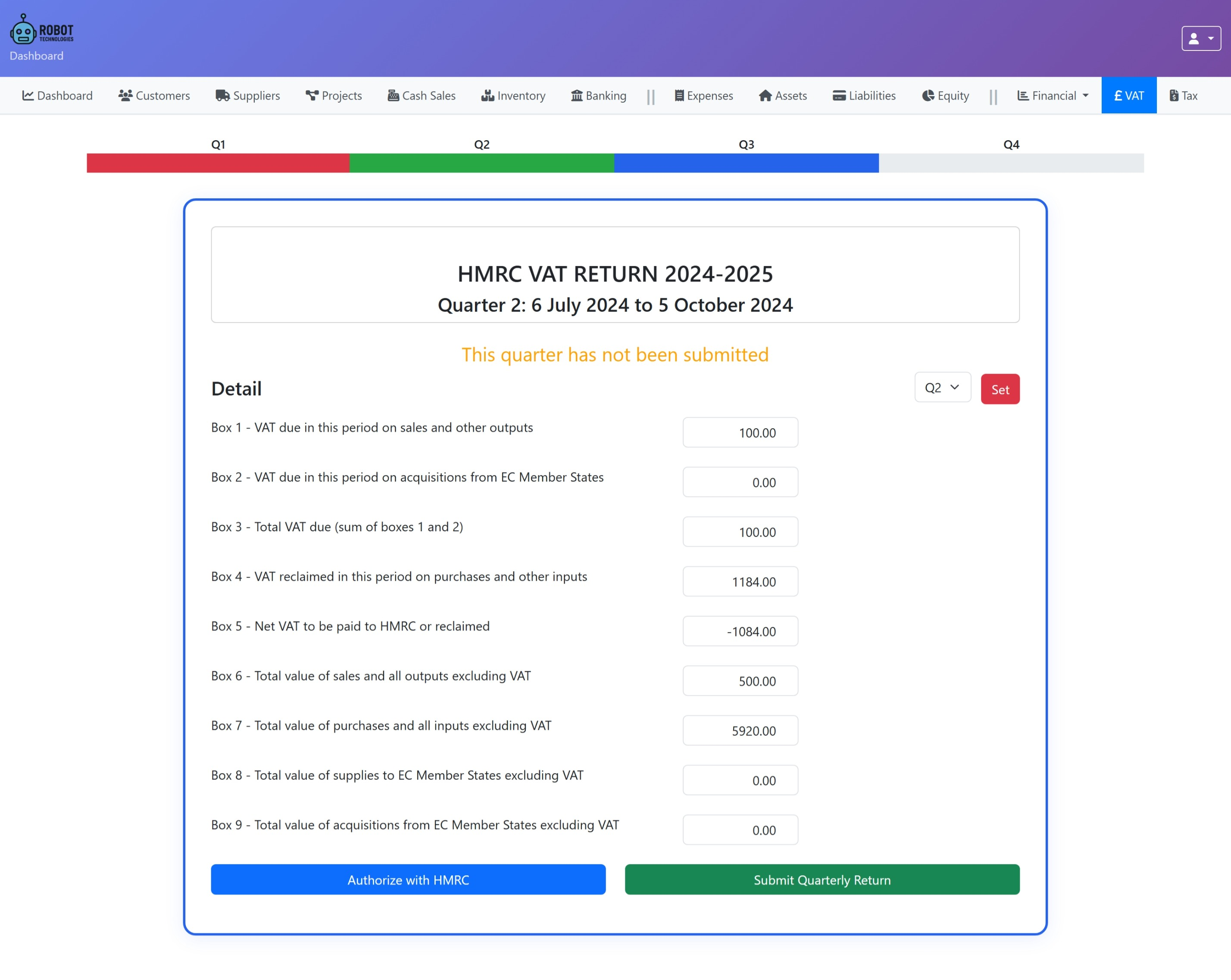 VAT return workflow